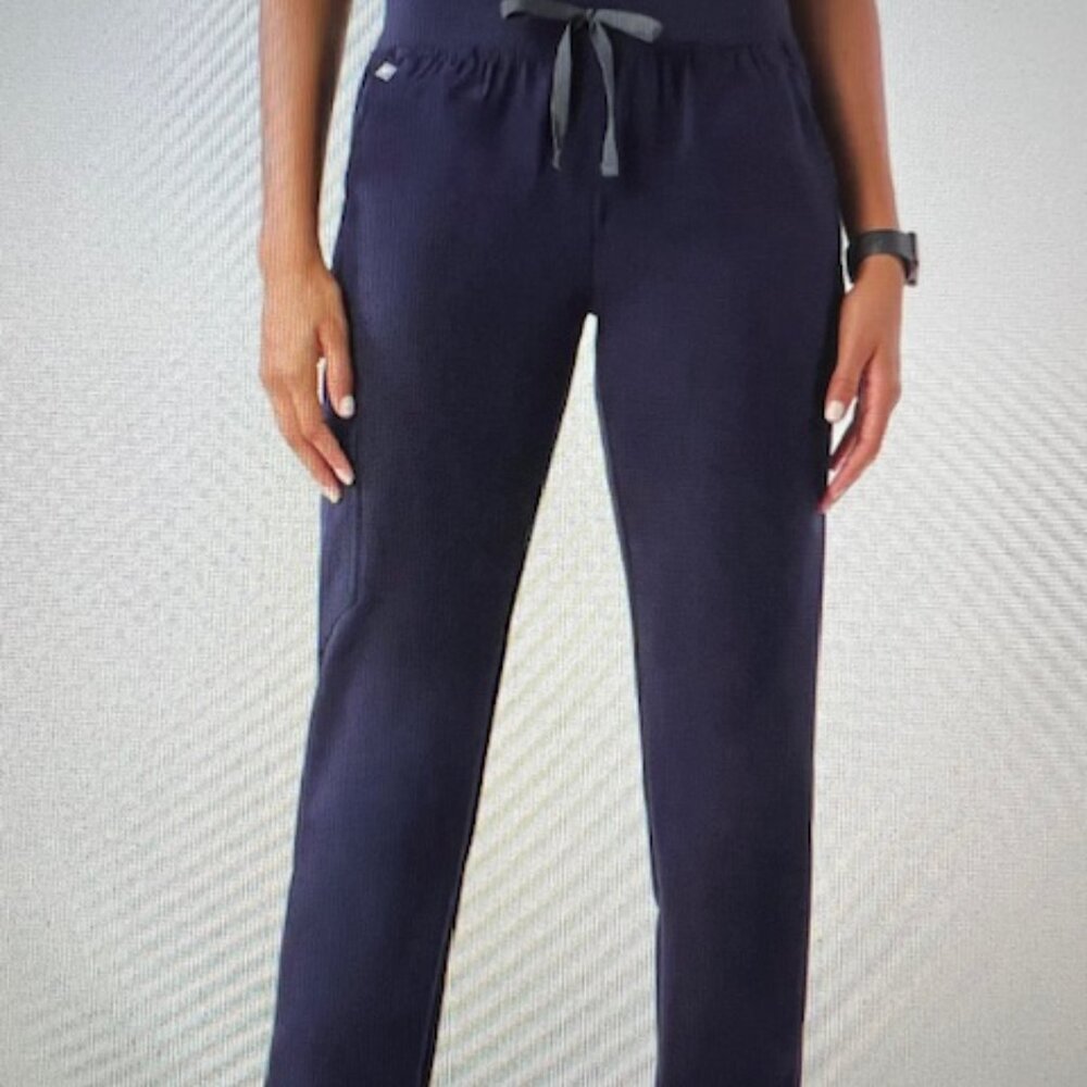 FIGS WOMENS ZAMORA SCRUB PANTS MEDIUM NAVY BLUE